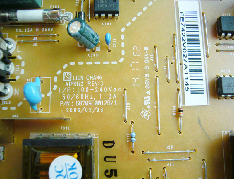 LG L194TW Power Board Part 68709D0012B/1 tested